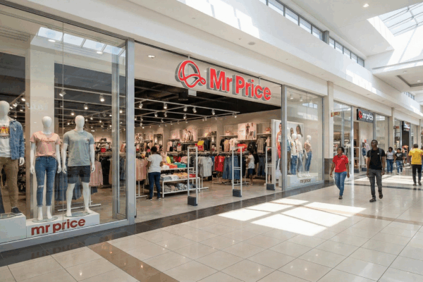 Mr Price retail store exterior showcasing value fashion trends in South Africa