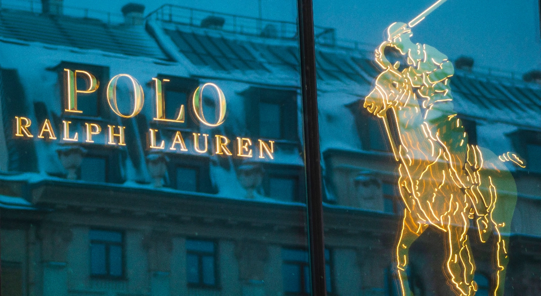 Ralph Lauren storefront with Polo-branded apparel displayed, symbolizing the integration of South Africa’s Polo brand into the global Ralph Lauren portfolio.
