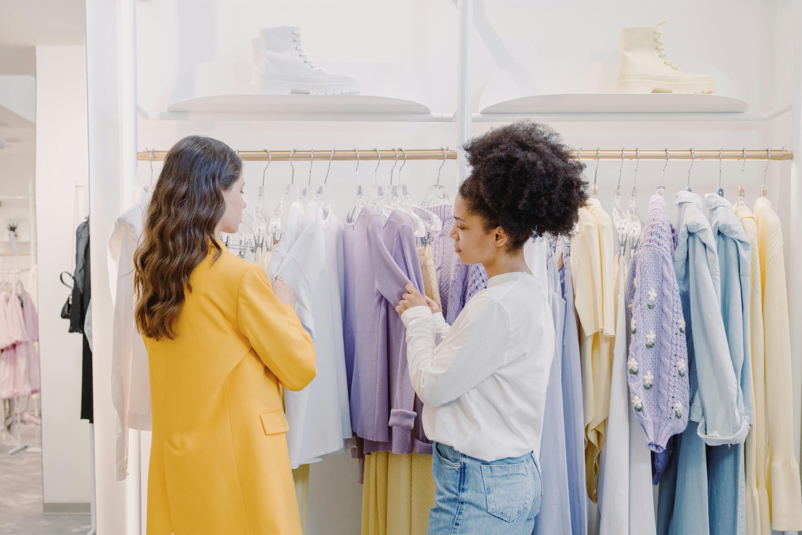 Woman experiencing fashion paralysis while transitioning from her 20s to 30s personal style