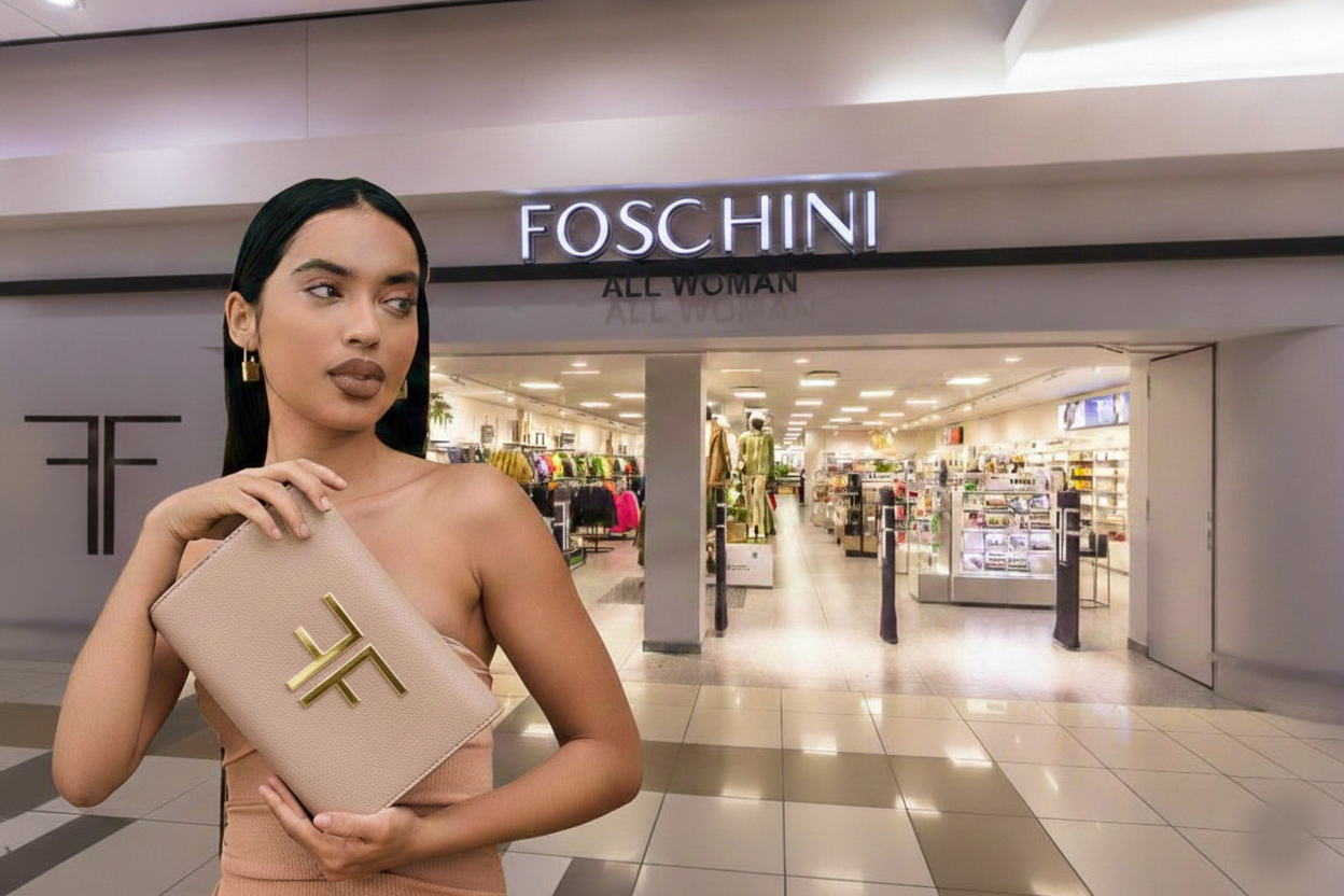 Exterior of a Foschini Group retail store with shoppers walking past, representing TFG’s fashion retail operations amid international business challenges.
