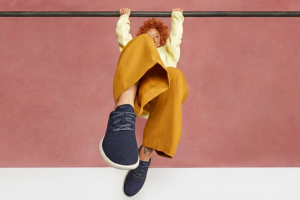 Allbirds sustainable sneakers displayed as the brand announces its $39 million sale after once reaching a $4 billion valuation
